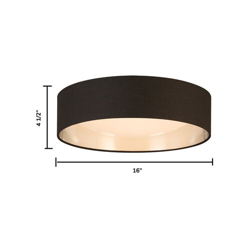 Orme LED 15.94 inch Black/Brushed Nickel Flush Mount Ceiling Light